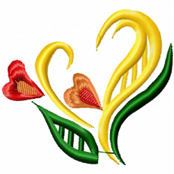 Flowers And Tree Embroidery Design 7